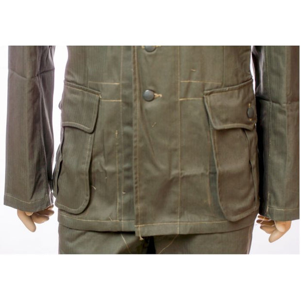 GERMAN WW2 REED GREEN HBT M40 FIELD TUNIC AND PANTS