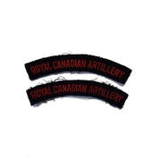 ROYAL CANADIAN ARTILLERY RCA SHOULDER FLASHES SET OF 2