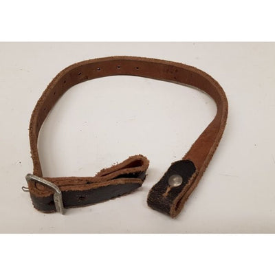 GERMAN WWII BLACK LEATHER CHIN STRAP FOR GERMAN M35 M40 M42 HELMETS