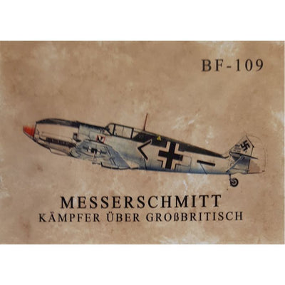 UNSERE WAFFEN SS POSTCARD - MESSERSCHMITT KAMPFER UBER GROBBRITISCH