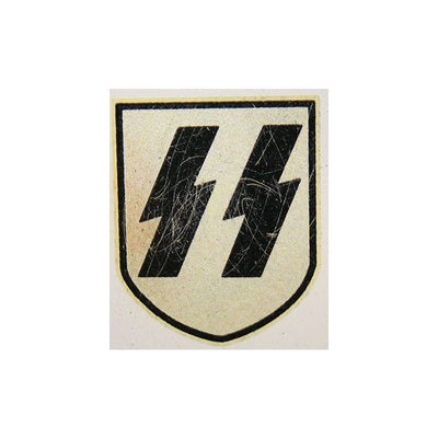 GERMAN SS 2nd PATTERN HELMET DECAL PRE-AGED