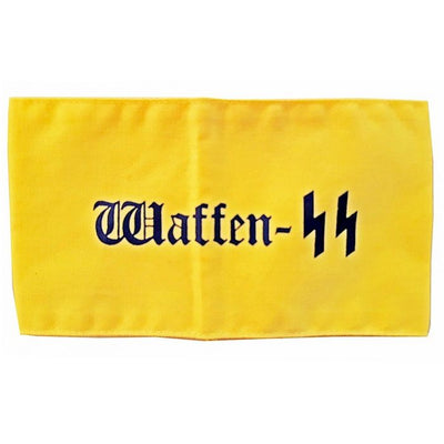 WWII GERMAN WAFFEN SS YELLOW COTTON ARMBAND