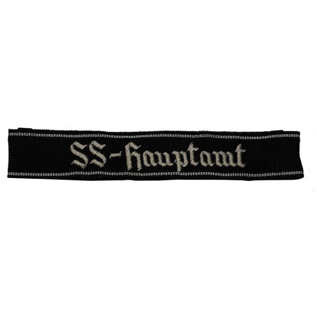 GERMAN SS-HAUPTAMT 1ST PATTERN OFFICERS CUFF TITLE