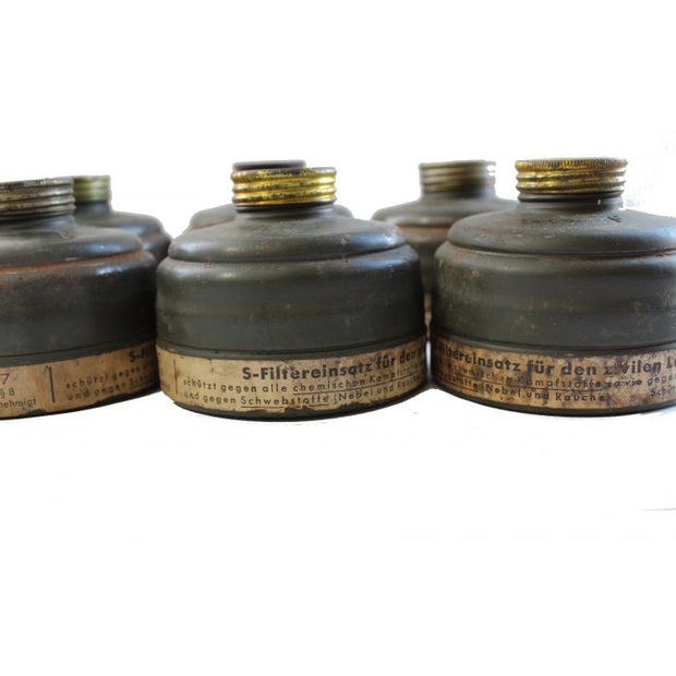 GERMAN WW2 1941 LUFTSCHUTZ GAS MASK FILTER BY AUER