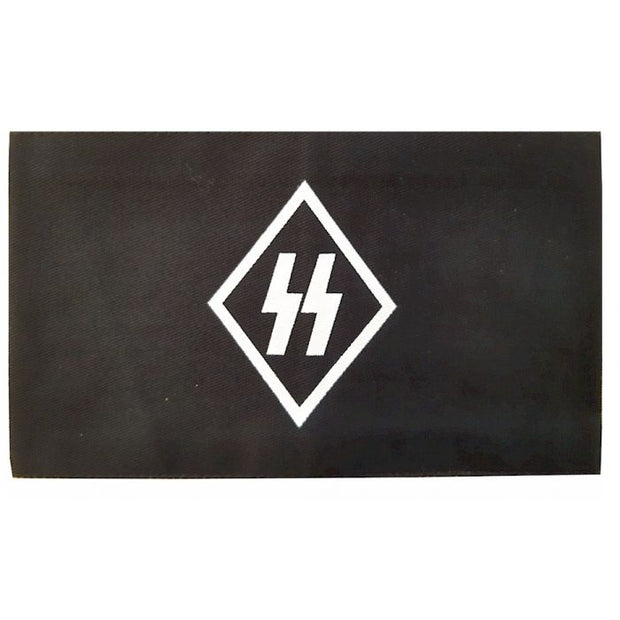 GERMAN NAZI SS RUNES BLACK COTTON ARMBAND