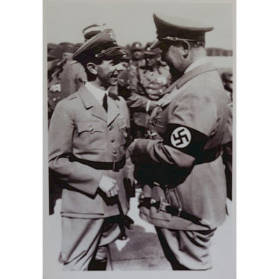 UNSERE WAFFEN SS POSTCARD - HERMAN GORING AND JOSEPH GOEBBELS IMAGE