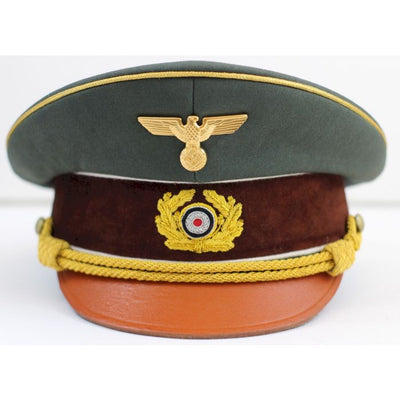 ADOLF HITLERS GREEN GABARDINE VISOR CAP