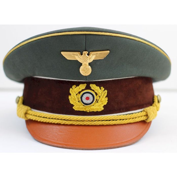 ADOLF HITLERS GREEN GABARDINE VISOR CAP