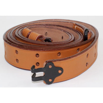 M1 GARAND RIFLE 1907 PATTERN LEATHER SLING WITH STEEL FITTINGS