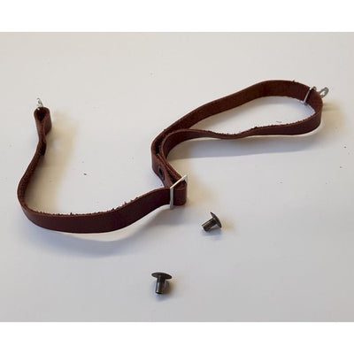 AMERICAN WW2 FIXED M1 HELMET LINER LEATHER CHINSTRAP EARLY WAR WITH RIVETS