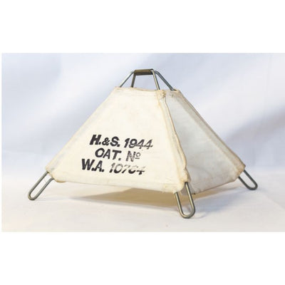 BRITISH WW2 WHITE CANVAS LAND MINE MARKER H.&S. 1944 ORIGINAL