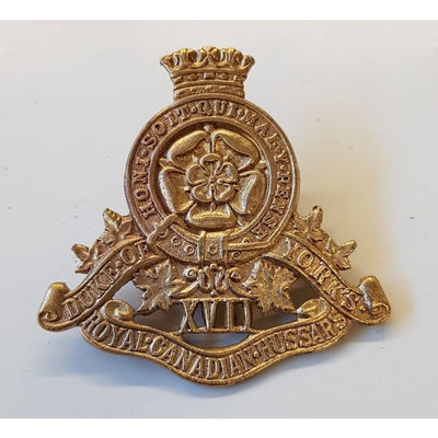CANADIAN 17TH DUKE OF YORKS ROYAL CANADIAN HUSSARS CAP BADGE