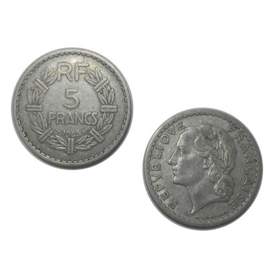 FRENCH RF 5 FRANCS 1945 COIN