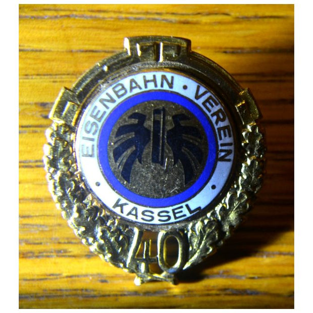 EISENBAHN VEREIN KASSEL u.UMG 40 YEAR VETERAN BADGE MADE BY FRANZ KARBACH
