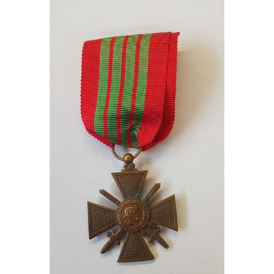 FRANCE WW2 WAR CROSS CROIX DE GUERRE 1939-1940 WITH BRONZE STAR