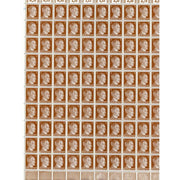 FULL AND COMPLETE GERMAN WWII HITLER HEAD STAMP SHEET OF 100 STAMPS 3 RPF VALUE. FULL GUM