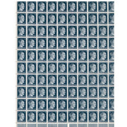 FULL AND COMPLETE GERMAN WWII HITLER HEAD STAMP SHEET OF 100 STAMPS 4 RPF VALUE. FULL GUM