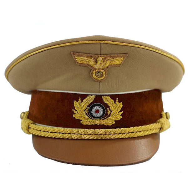 ADOLF HITLER NSDAP BROWN VISOR CAP