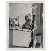 GAULEITER BURCKEL SPRICHT ZUR MAIFEIER 1939 IN WEIN CIGARETTE CARD