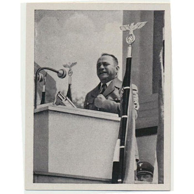 GAULEITER BURCKEL SPRICHT ZUR MAIFEIER 1939 IN WEIN CIGARETTE CARD