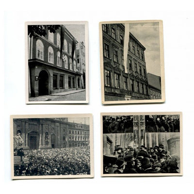 GEBURTSHAUS IN BRAUNAU- LOT OF 4 CIGARETTE CARDS