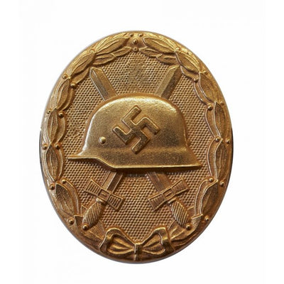 GERMAN WW2 1939 WOUND BADGE GOLD (Verwundeten-Abzeichen, Gold)