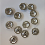 GERMAN ALUMINUM DISH PAN BUTTONS FOR ZELTS AND BREAD BAGS