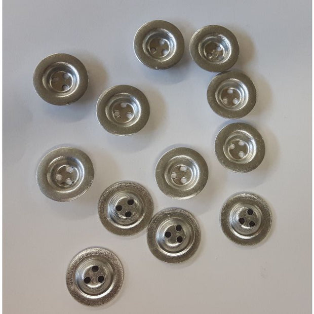 GERMAN ALUMINUM DISH PAN BUTTONS FOR ZELTS AND BREAD BAGS