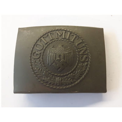 GERMAN HEER BELT BUCKLE - GREEN