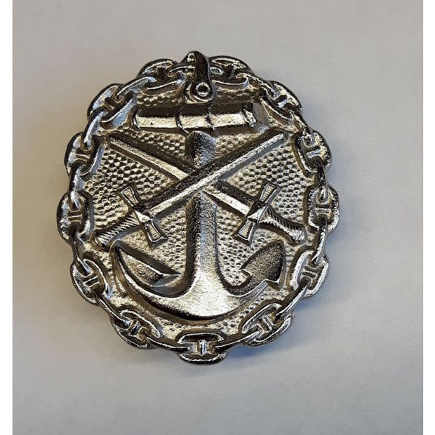 GERMAN IMPERIAL NAVY WOUND BADGE WWI SECOND CLASS SILVER