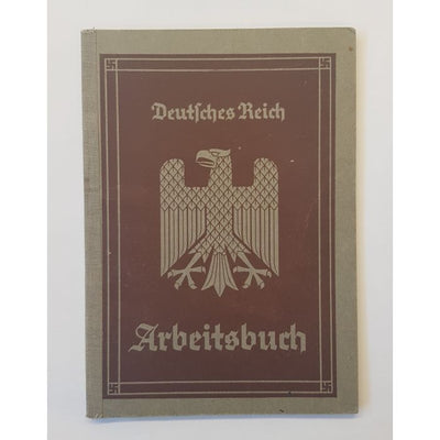 GERMAN NAZI PARTY PAY WORKBOOK DEUTFCHES REICH ARBEITSBUCH