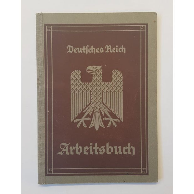 GERMAN NAZI PARTY PAY WORKBOOK DEUTFCHES REICH ARBEITSBUCH
