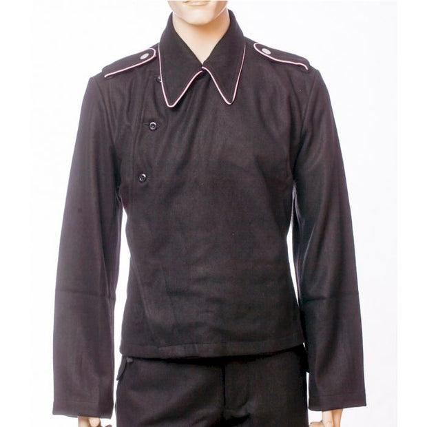 GERMAN WW2 PANZER WRAP - BLACK WOOL PANZER WRAPPER TUNIC JACKET
