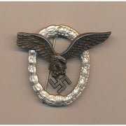 GERMAN WW2 SILVER LUFTWAFFE PILOT'S BADGE