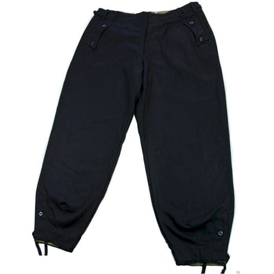 GERMAN WAFFEN SS PANZER BLACK WOOL TROUSERS