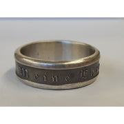 GERMAN SS" MEINE EHRE HEISST TREUE" SILVER RING