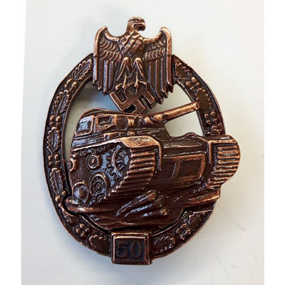 GERMAN TANK BATTLE BADGE WWII 50 ACTIONS PANZER GRENADIER