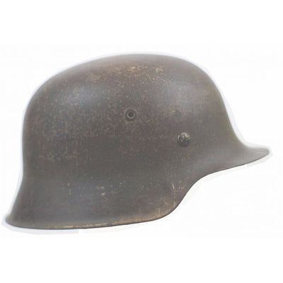 Original German WWII M42 Normandy Camouflage Painted Battlefield Pickup Helmet 64 shell
