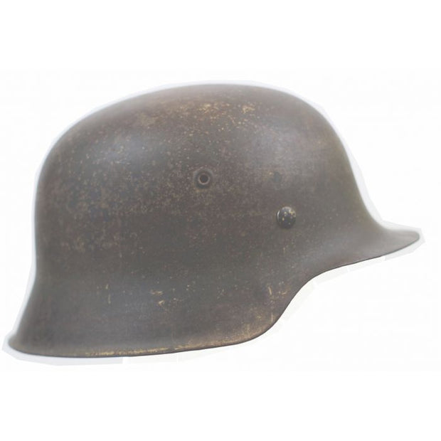 Original German WWII M42 Normandy Camouflage Painted Battlefield Pickup Helmet 64 shell