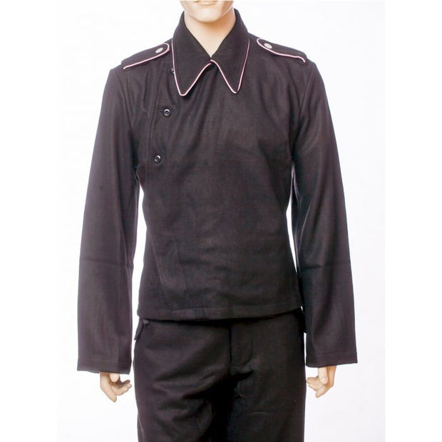 GERMAN SS PANZER SET: BLACK WRAPPER JACKET AND TROUSERS