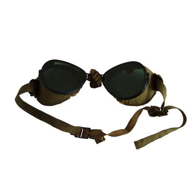 VINTAGE US WWI PILOT FUR-LINED AVIATOR SUN GOGGLES