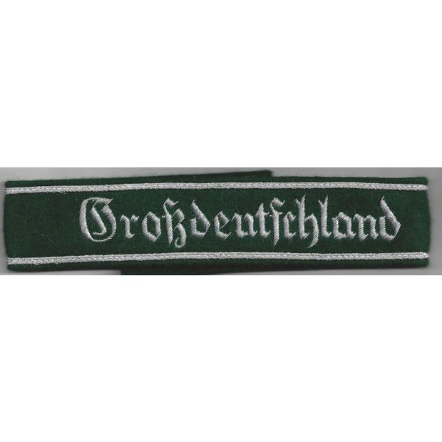 GERMAN GROSSDEUTSCHLAND CUFF TITLE BULLION OFFICER - GREEN