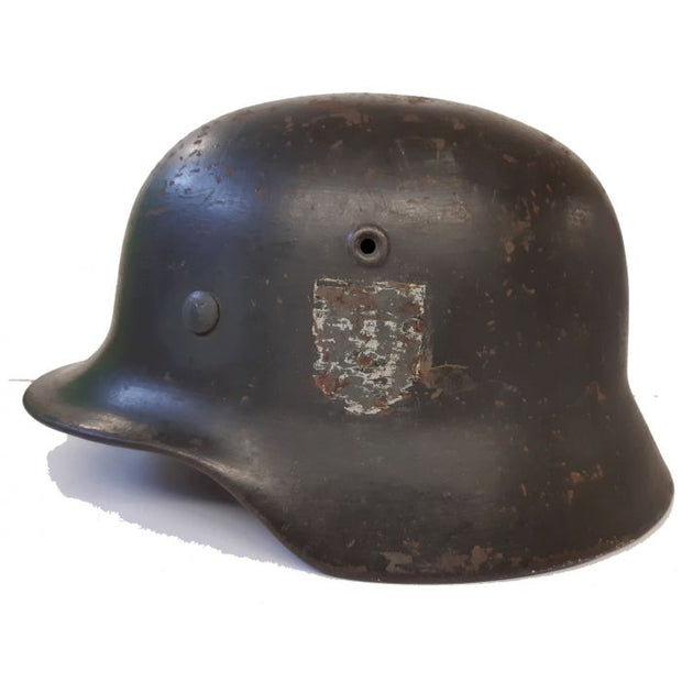 GERMAN M40 SE64 DOUBLE DECAL POLICE (POLIZEI) COMBAT HELMET