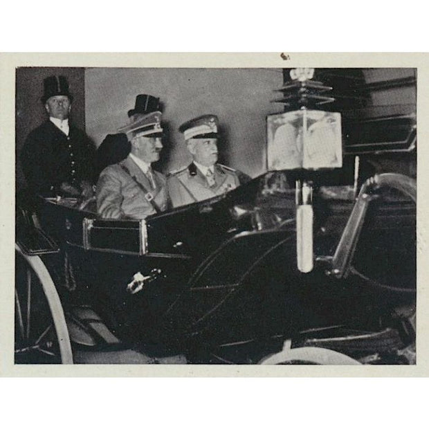 HONIG VIKTOR EMANUEL UND DER FUHRER ROM, MAI 1938 CIGARETTE CARD