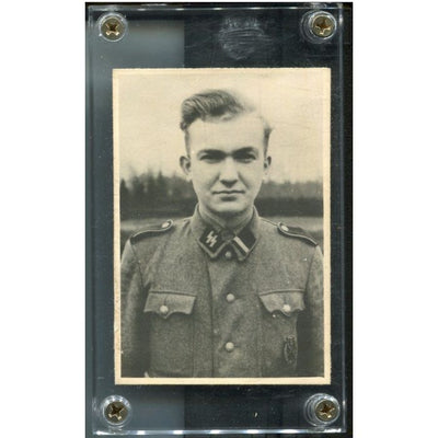PHOTO OF SS ROTTENFUHRER CORPORAL WITH M43 UNIFORM AND INFANTRY ASSAULT BADGE PICTURE