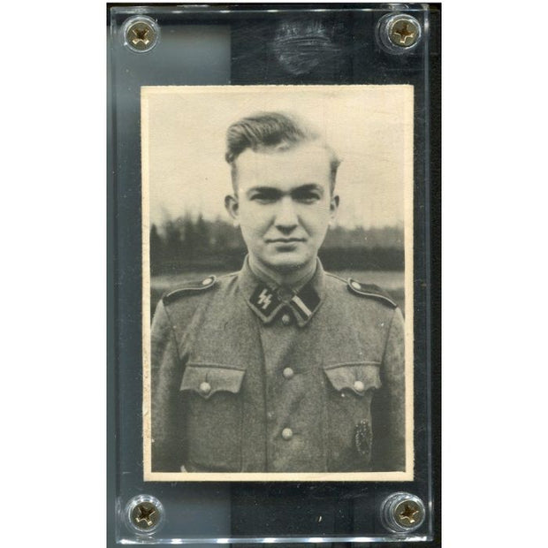 PHOTO OF SS ROTTENFUHRER CORPORAL WITH M43 UNIFORM AND INFANTRY ASSAULT BADGE PICTURE