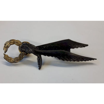 POLISH PARATROOPER BADGE CLUTCH BACK Silver With Gold Wreath