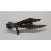 POLISH PARATROOPER BADGE CLUTCH BACK Silver With No Wreath