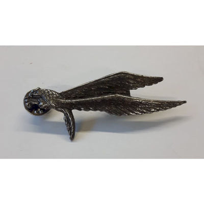 POLISH PARATROOPER BADGE CLUTCH BACK Silver With No Wreath