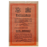 WWII AMERICAN SAFE CONDUCT PASS